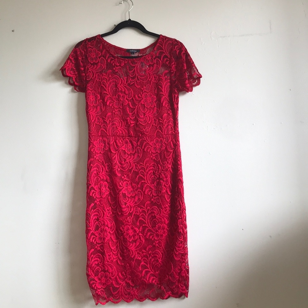 Red Lacy Ambiance Dress